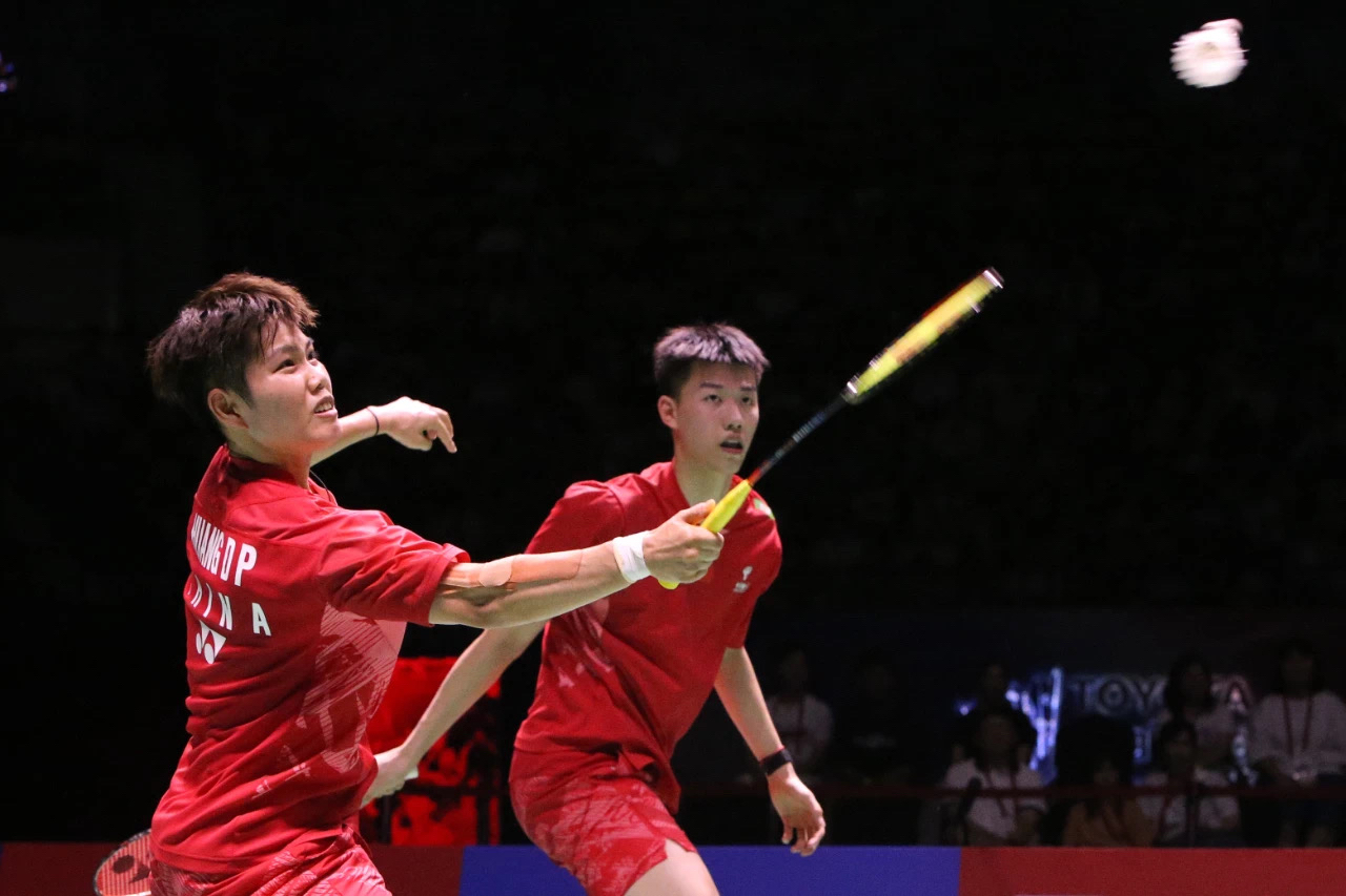 中国羽毛球队完胜泰国羽毛球队，陶菲克高光表现